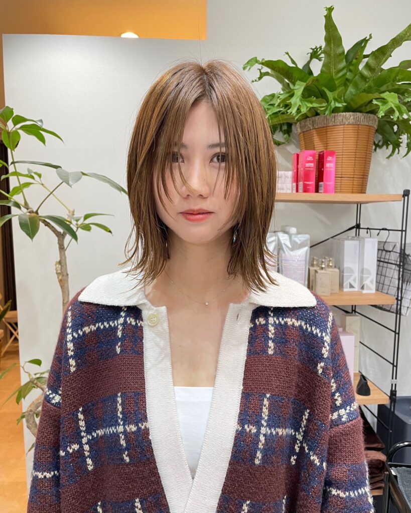 レイヤーと透明感グレージュ