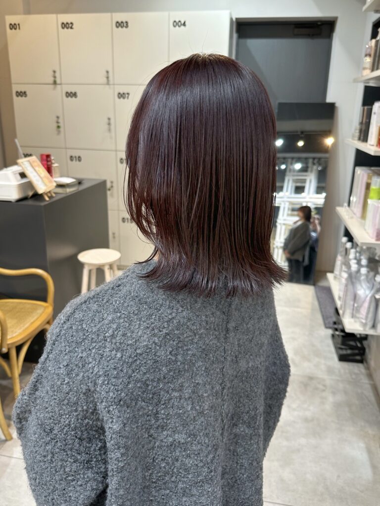 ボルドーカラーにしたお客様