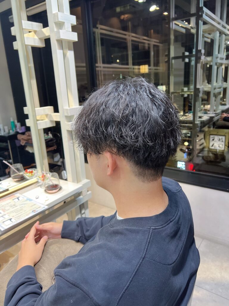 波巻きパーマ