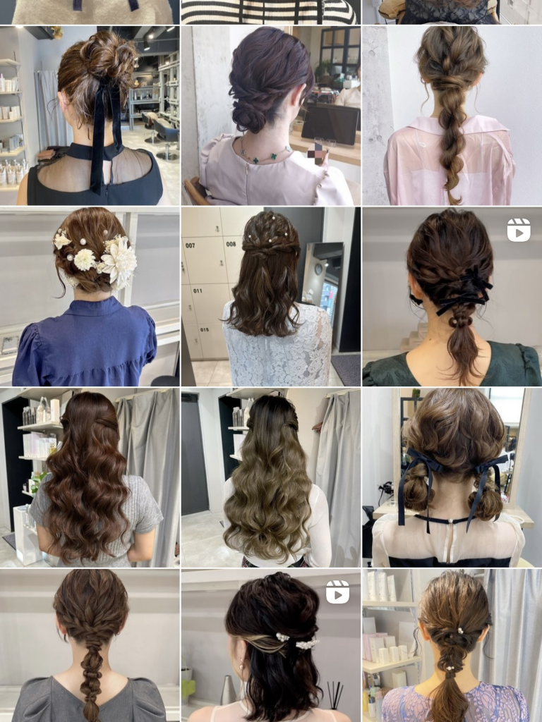ヘアアレンジアカウントがあります