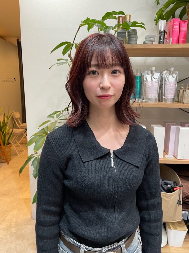秋のボルドーカラー人気です