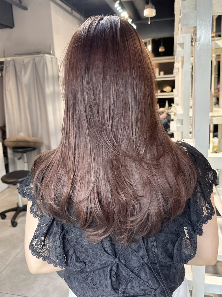 【ピンクブラウン×レイヤーミディアム】