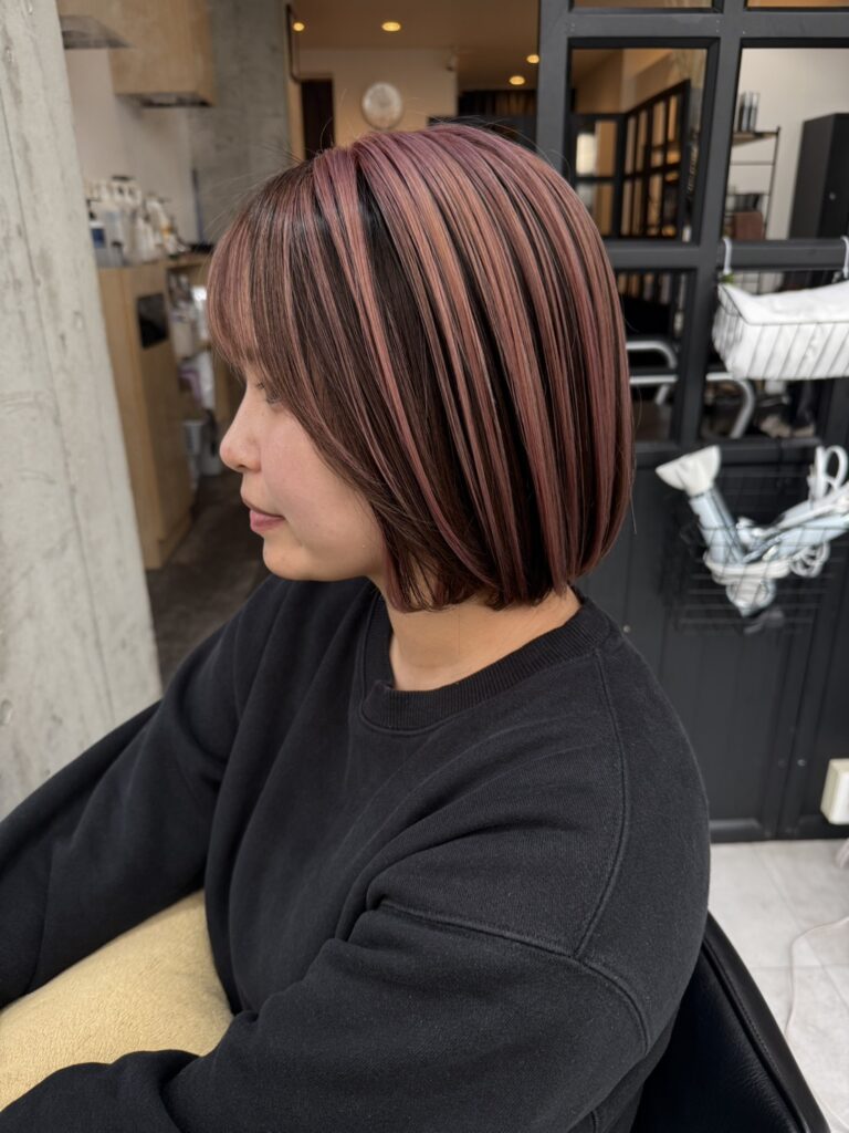ボブスタイルのデザインカラー