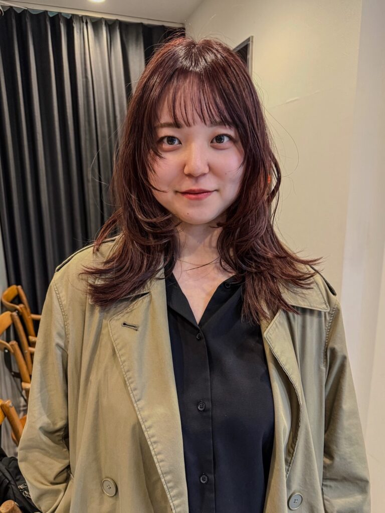 レイヤースタイルとピンクベージュ