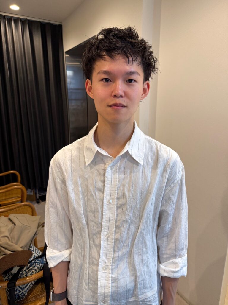 メンズのマレットショート