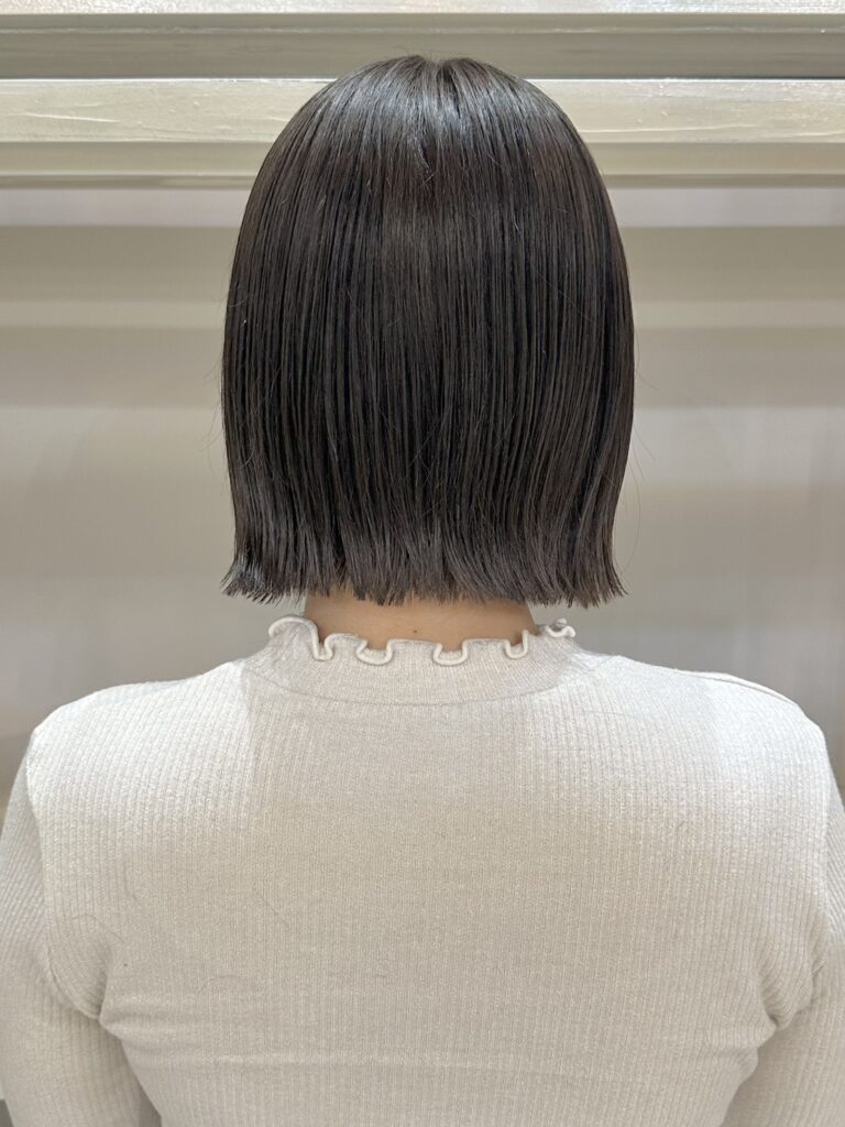 ロングからバッサリボブにしたお客様
