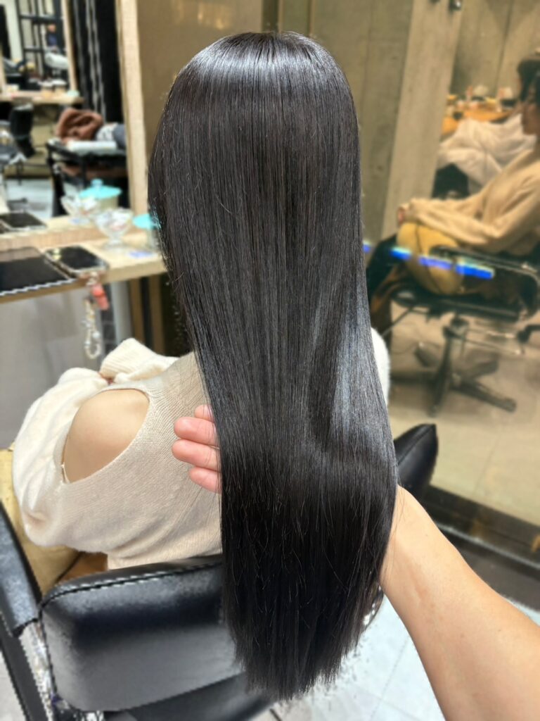 艶カラー!暗めでも透明感を!