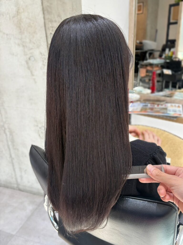 暗めでも透明感カラー!