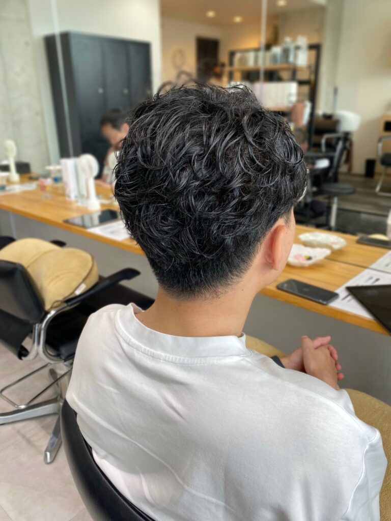 パーマ風クセ活かしヘア