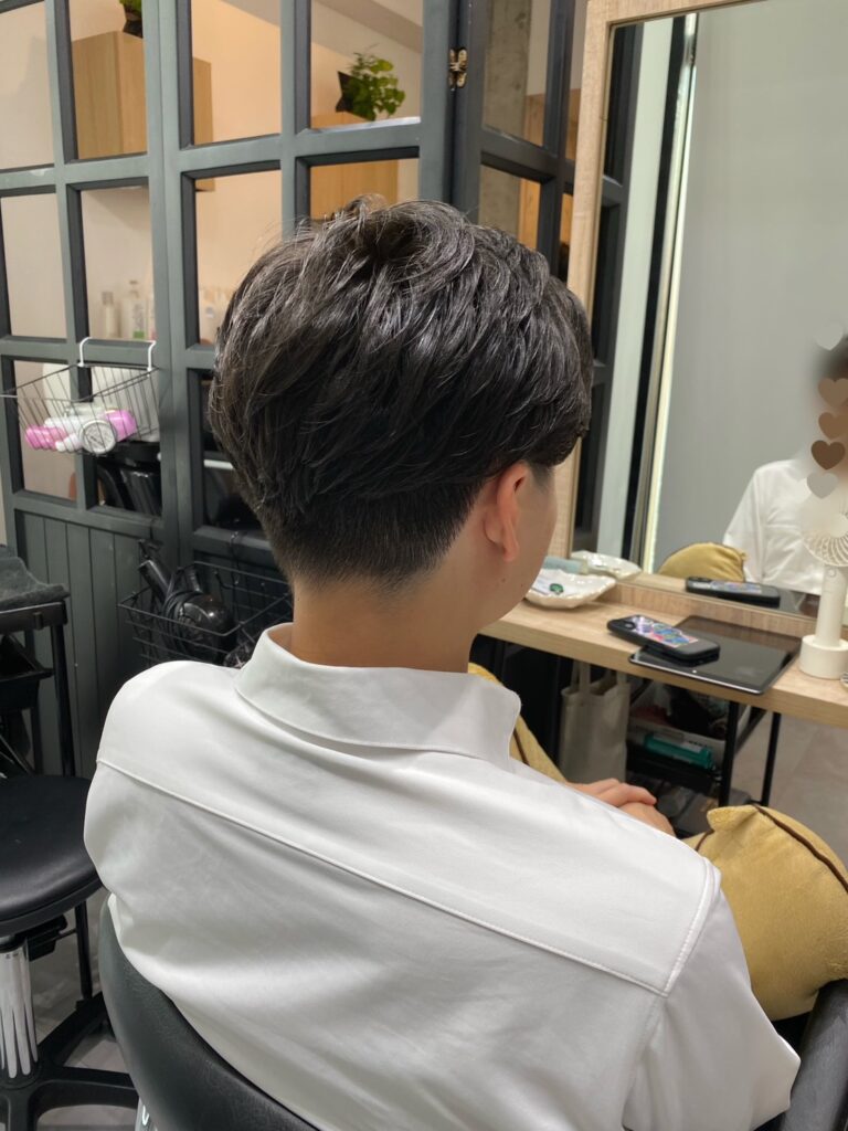 大人ビジネス毛流れパーマ