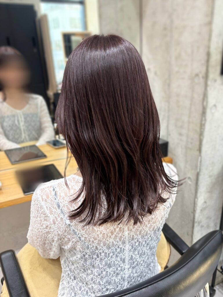 外ハネミディロングからバッサリ