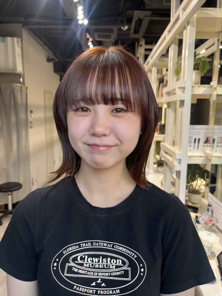 オレンジブラウン×外ハネボブ