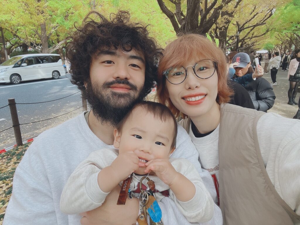 お休みに家族3人で